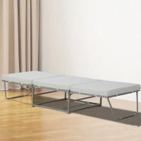 HOMCOM 2 In 1 Folding Sofa Bed Home Lounge Cot Guest Hideaway Sleeper Ottoman w/ Thick Padded Sponge & Storage Box(m-8)