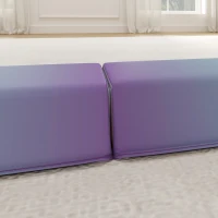 Soozier 7.7ft Folding Balance Beam, Gymnastics Equipment with Anti-Slip Bottom for Kids Home Training, Multicolour(m-10)