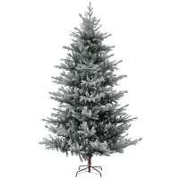 HOMCOM 9 Foot Artificial Nordic Pine Christmas Tree with Snow, Easy Assembly, Hinged Xmas Tree for Home Office Holiday(m-11)