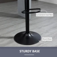 HOMCOM Adjustable Bar Stools Set of 2, Grey(m-6)