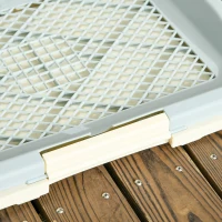 PawHut Puppy Training Pad, Indoor Portable Puppy Pad, with Artificial Grass, Grid, Panel, Tray, 18.3" x 13.4"(m-10)