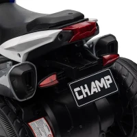 Qaba Kids Electric Motorcycle Ride-On Toy with 3 Wheels, Music, Horn, Lights, Blue(m-10)