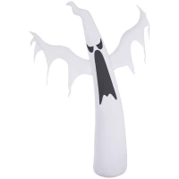 HOMCOM 6' Tall Halloween Inflatables Outdoor Decorations White Ghost, Light Up Blow Up Yard Decor with LED Light and Fan Indoor Outdoor for Garden, Lawn, Party, Holiday(m-1)