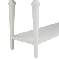Classic Retro Console Table with 3 Drawers, Open Shelf, Solid Pine Wood Frame, Ideal for Entryway, Hallway, 50" L x 15" W x 30" H, White(m-12)