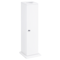 HOMCOM Small Toilet Paper Cabinet, Bathroom Corner Cabinet with Doors and Shelves for Paper Shampoo, White