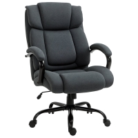 Vinsetto Executive Office Chair with Wide Seat, Computer Desk Chair with Adjustable Height, Swivel Wheels, Gray