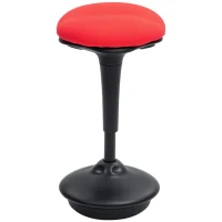 HOMCOM Backless Wobble Chair, Adjustable Active Ergonomic Stool Chair, with Rocking Motion, Padded, Red(m-11)