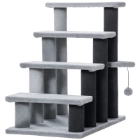 PawHut Cat Tree, Cat Tower Cat Stair Steps with Scratching Post, Hanging Play Ball for High Bed, Sofa, Indoor / Outdoor