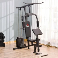 Soozier Multifunction Home Gym System, Workout Station with 99Lbs Weight Stack, for Full Body Exercise(m-10)