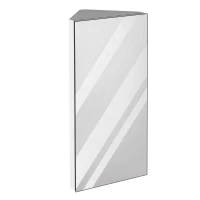kleankin 12 Inch x 24 Inch Triangle Corner Mirror Medicine Cabinet Wall Mounted with Door 3 shelves, Multipurpose Storage Organizer for Bathroom(m-1)