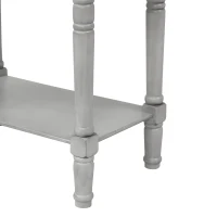Narrow Console Table with 3 Storage Drawers, Bottom Shelf, Solid Wood Frame, Ideal for Entryway, Living Room, 24" L x 13" W x 31" H, Gray(m-12)