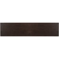 Rustic Chic Console Table with 4 Storage Drawers, Bottom Shelf, Solid Wood Frame, All Tools Included, 63" L x 14" W x 30" H, Dark Brown(m-13)
