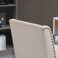 Vinsetto Mid Back Home Office Chair, Task Chair with Tilt, 360° Swivel, Padded Desk Chair with Adjustable Height, Beige(m-9)