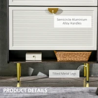 HOMCOM Shoe Cabinet, Modern Shoe Storage Cabinet with 2 Flip Drawers, Adjustable Shelves, Open Shelf and Bamboo Frame for Entryway, Hallway, Holds 12 Pairs, White(m-7)