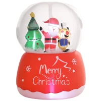 Outsunny 5.5FT Inflatable Christmas Crystal Ball, Xmas Blow Up Decoration with LED Lights for Indoor, Outdoor, Yard, Party(m-11)