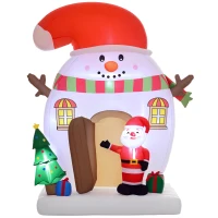 Outsunny 7.5FT Christmas Inflatable Decoration, Xmas Blow Up Decoration with LED Lights for Indoor, Outdoor, Yard, Party(m-11)