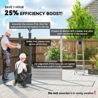 Outsunny 8 x 4FT Galvanized Garden Storage Shed, Metal Outdoor Shed with Double Doors and 2 Vents, Grey(m-4)