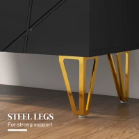 HOMCOM Narrow Shoe Storage Cabinet with Soft-Close Hinges and Adjustable Shelves for 15-20 Pairs of Shoes, High Gloss Black(m-7)