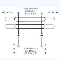 PawHut Adjustable Pet Car Barrier for SUVs, Vehicles, Vans, Back Seat Dog Fence Guard for Safety Car Travel, Black(m-5)