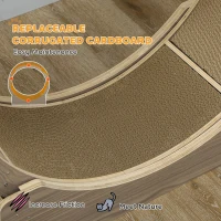 PawHut 36" Cat Wheel for Indoor Cats with Brake, Scratching Pads, Walnut(m-7)