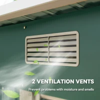 Outsunny 7'x 4' Metal Patio Storage Shed Garden Lockable Shed Tool Utility Storage Unit, Green(m-7)