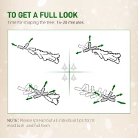 HOMCOM 6ft Pre-Lit Snow-Flocked Slim Douglas Fir Artificial Christmas Tree with Realistic Branches, 250 LED Lights and 462 Tips(m-6)