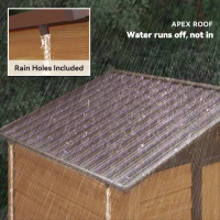 Outsunny 8' x 6' Metal Outdoor Storage Shed with Double Doors and Four Ventilation for Patio Furniture, Brown(m-7)