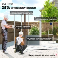 Outsunny 7.7' x 6.5' Outdoor Metal Garden Shed House Hut Gardening Tool Storage with Ventilation, Brown with Wood Grain(m-4)