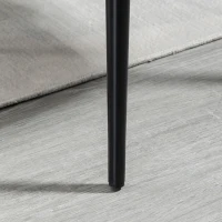 HOMCOM Set of 2 Mid-Back Dining Chair, Mid-Back Velvet-touch Upholstery Kitchen Chair for Living Room Dining Room, Dark Blue(m-11)