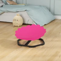 Qaba Flower-Shaped Kids Swivel Chair, Non-Slip Sit and Spin Sensory Chair for Training Body Coordination, Pink(m-8)