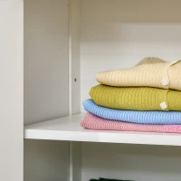 HOMCOM Bathroom Cabinet, Freestanding Accent Sideboard with Storage Drawer & Adjustable Shelf, White(m-10)