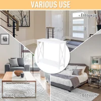 HOMCOM 40" Console Table, 2 Tier X-Design Narrow Entryway Table with Storage Shelf for Behind Couch, Living Room, Hallway, White(m-6)