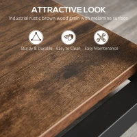 HOMCOM Retro Industrial Bookcase Storage Shelf Closet Floor Standing Display Rack with 6 Tiers, Metal Frame for Living Room & Study(m-5)