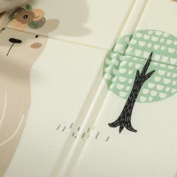 Qaba Double Sided Baby Play Mat, Reversible & Waterproof Foldable Crawling Mat, Animal Theme(m-10)