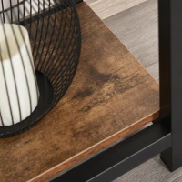 HOMCOM Retro Industrial Bookcase Storage Shelf Closet Floor Standing Display Rack with 6 Tiers, Metal Frame for Living Room & Study(m-9)