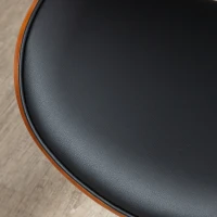 Vinsetto Home Office Chair, Faux Leather and Bentwood Computer Desk Chair with 360 Degree Swivel Wheels, Adjustable Height and Curved Seat, Black(m-9)