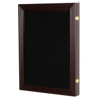 HOMCOM Jersey Display Frame Case, Acrylic Sports Shirt Shadow Box for Basketball Football Baseball, 26" x 35", Brown(m-9)
