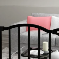 PawHut Extra Tall Dog Gate with Door, Pressure Fit, Auto Close, Double Locking for Doorways Hallways Stairs, 29"-34", Black(m-10)