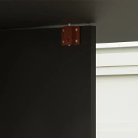 HOMCOM Extendable Dining Table, Collapsible Folding Table w/ 2-tier Shelves and Rolling Casters, Black(m-10)