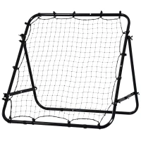 Soozier Rebounder Net Soccer Kickback Target Goal Kids Adults Football Training Aid Multi-Sports Practice Adjustable Black(m-2)