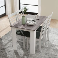 HOMCOM 47" Kitchen Table for 4-6 People, Dining Table with Wood Effect for Dining Room, Grey(m-9)