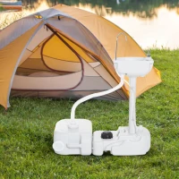 Outsunny Portable Camping Sink — Hand Wash Station Basin with Recovery Tank, Soap Dispenser and Towel Holder(m-9)