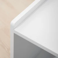 PawHut Hidden Cat Litter Box Furniture, Cat Litter Box Enclosure with Storage Compartments and Side Table Function, White(m-10)