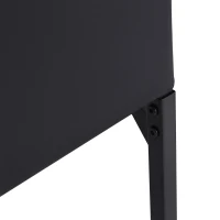 HOMCOM Modern Dining Chairs Set of 4, Upholstered Faux Leather Kitchen Chairs with Rhombic Tufting and Metal Legs for Living Room, Black(m-10)