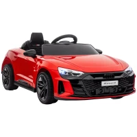 Aosom Ride-On Toy On Car with Remote Control, 12V 3.1 MPH Electric Ride for Kids w/ Suspension System, Horn Honking, Red(m-2)