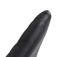 HOMCOM Modern Dining Chairs Set of 4, Upholstered Faux Leather Kitchen Chairs with Rhombic Tufting and Metal Legs for Living Room, Black(m-11)