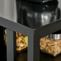 HOMCOM Sideboard Buffet Server Storage Cabinet Console Table with 2 Doors and Adjustable Shelves for Kitchen & Dining Room, Black(m-12)