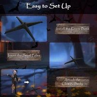 Outsunny Life Size Halloween Animated Clown with Red Light Up Eyes, Sound Activated Scary Halloween Decorations, Battery Operated(m-7)