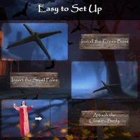 Outsunny Life Size Halloween Animated Clown with Red Light Up Eyes, Sound Activated Scary Halloween Decorations, Battery Operated(m-7)