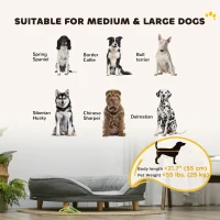 PawHut Pet Sofa Bed for Large Dogs with Removable Cushion, Washable Cover, Anti-slip Foot Pads, Grey(m-4)
